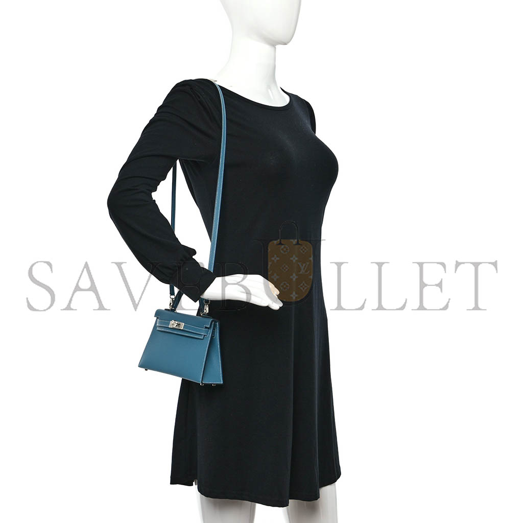 H**mes master epsom mini kelly ii new blue jean (19*12*5.5cm)